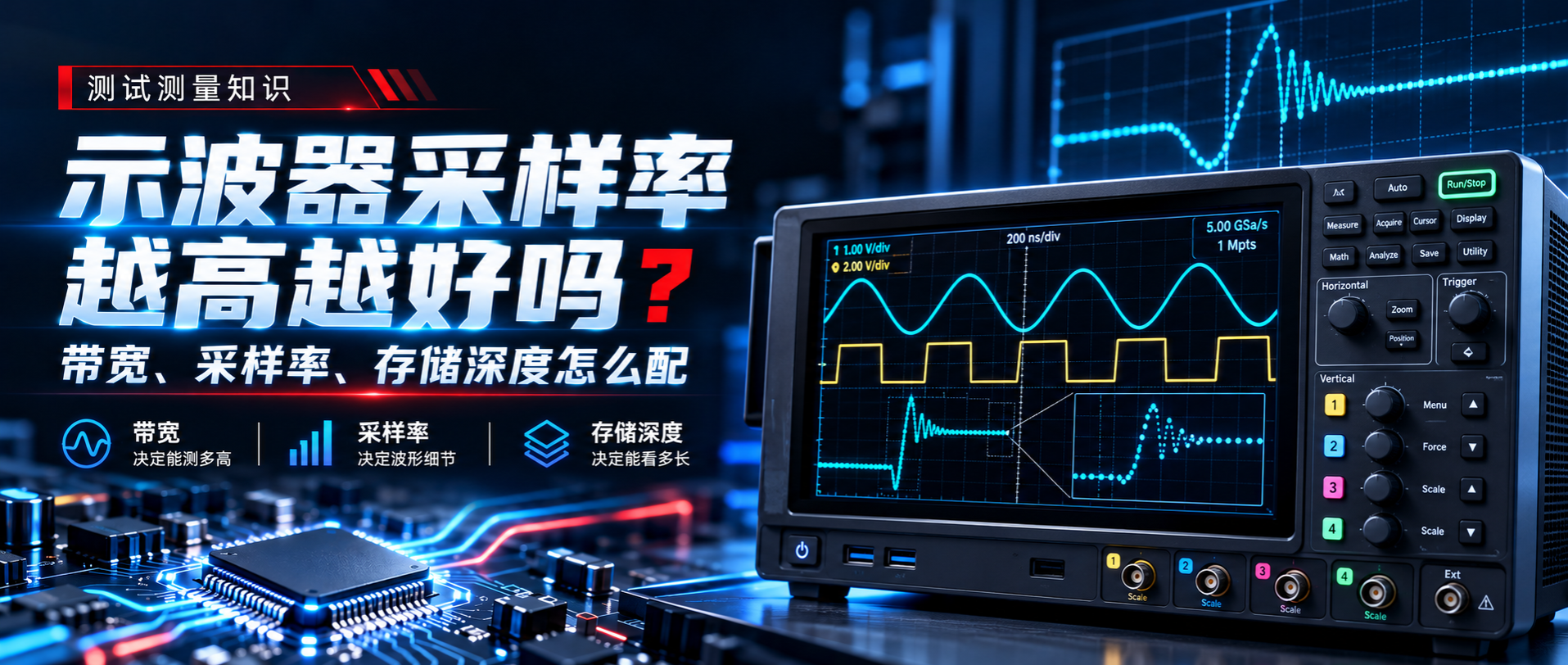看懂采样率，就能挑对合适的示波器