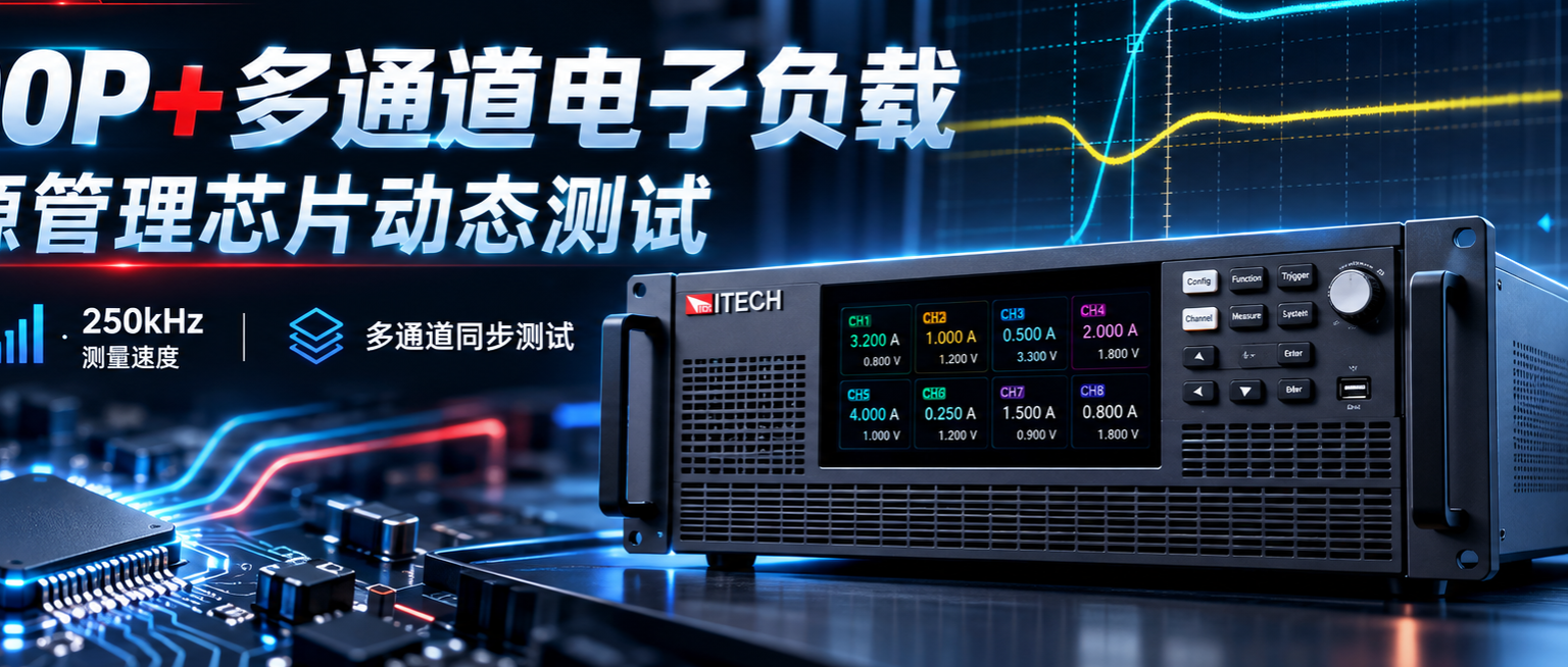 艾德克斯IT8700P+多通道电子负载用于电源管理芯片动态测试